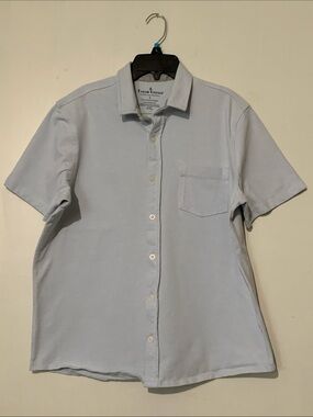 Tailor Vintage Men’s Pale Blue Short Sleeve Button-Down Shirt